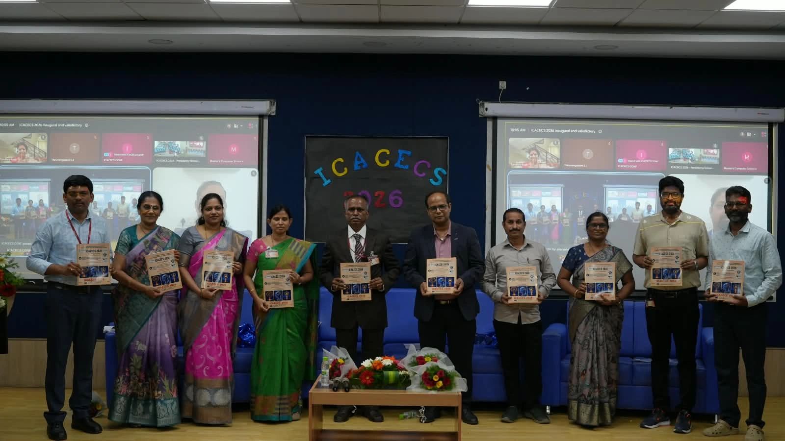 Faculty and organisers at ICACECS 2026, the 7th International Conference on Advances in Computer Engineering and Communication Systems hosted at VNRVJIET