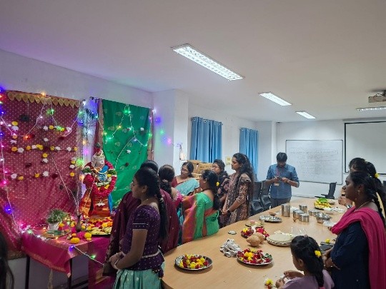 IT students celebrating Krishnashtami